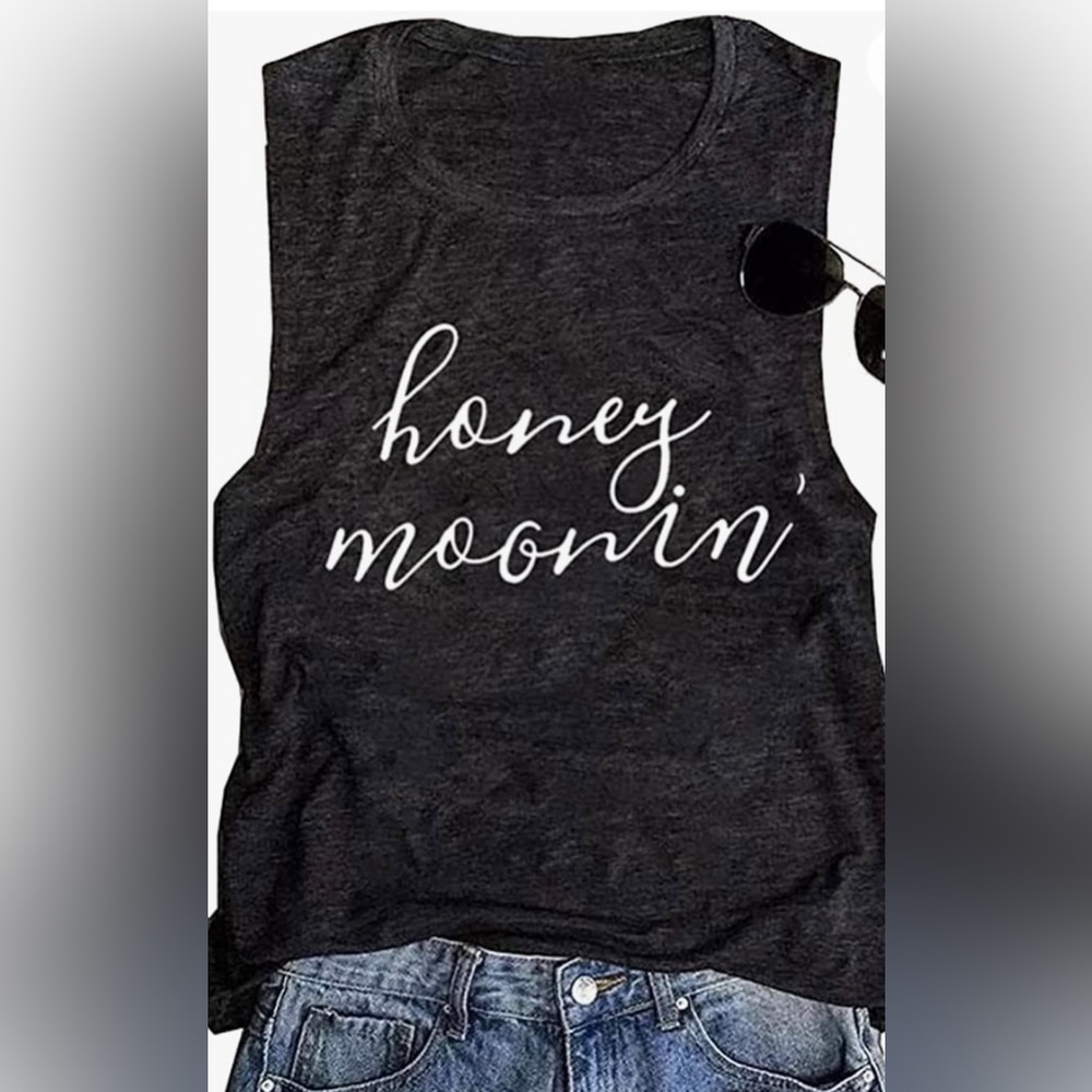 Dark Gray Honeymoonin’ Muscle Tank